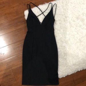 LULU’s black midi dress